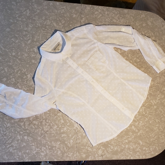 Jones New York Swiss Dot Shirt - size L - Picture 2 of 11